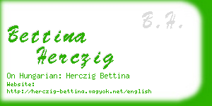 bettina herczig business card